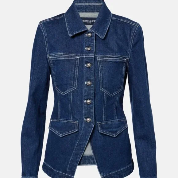 NWT: Veronica Beard Alfie Denim Jacket size S - Picture 1 of 5